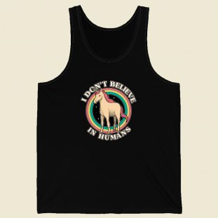 Unicorn Dont Belive In Humans Tank Top
