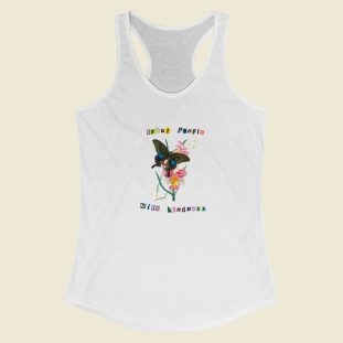 Butterfly Treat People With Kindness Racerback Tank Top
