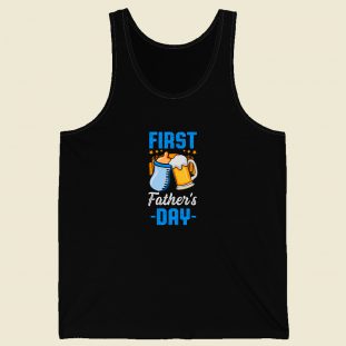 First Fathers Day Beer Milk Tank Top