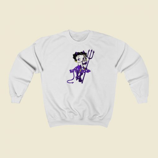 Betty Boop Devilish 80s Retro Sweatshirt Style