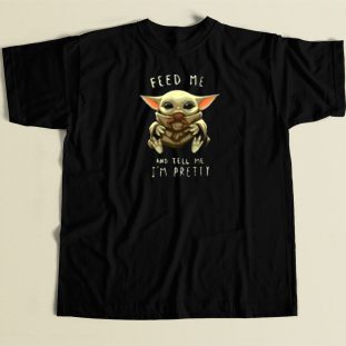 Feed Me Baby Yoda Pretty 80s Retro T Shirt Style