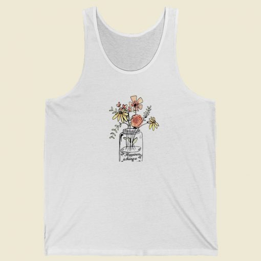 Hapiness Is Being With You 80s Retro Tank Top