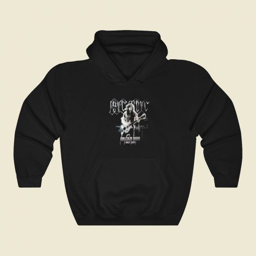 ACDC Malcolm Young 80s Retro Hoodie Style