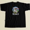 Cat riding Unicorn Meowica 80s Retro T Shirt Style