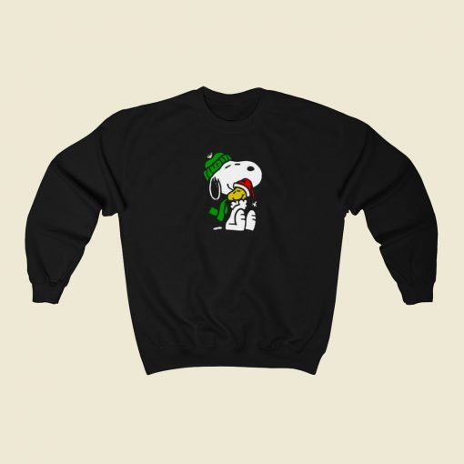 Snoopy Peanuts Santa Hats 80s Retro Sweatshirt Style