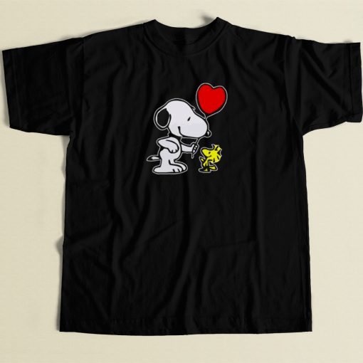 Snoopy Woodstock Balloon 80s Retro T Shirt Style