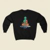 Alien Buddha 80s Retro Sweatshirt Style