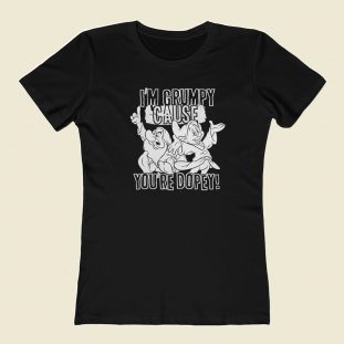 Disney Snow White Grumpy 80s Retro T Shirt Style