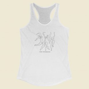 Fearless One Line Picasso 80s Retro Racerback Tank Top