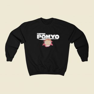 Finding Ponyo Parody 80s Sweatshirt Style