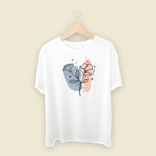 Floral Abstract Art 80s Retro T Shirt Style