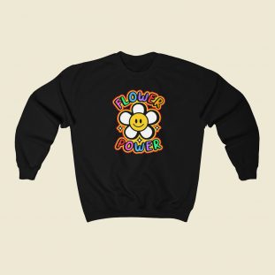 Flower Hippie Power 80s Sweatshirt Style