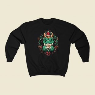 Funny Alligator Christmas 80s Retro Sweatshirt Style