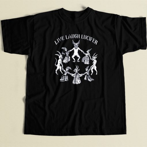 Live Laugh Lucifer 80s Retro T Shirt Style