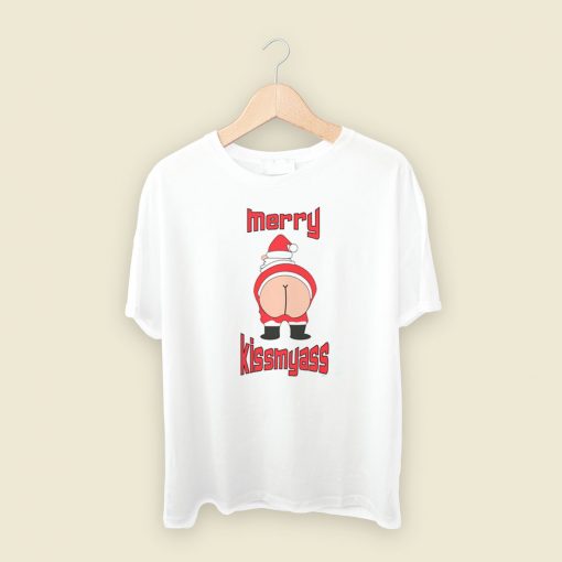Merry Kissmyass Funny 80s Retro T Shirt Style