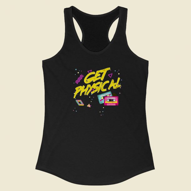 Totally Rad Get Physical 80s Racerback Tank Top