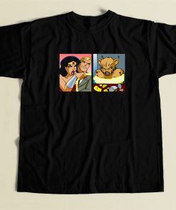 Wonder Woman Yelling At Cheetah 80s Retro T Shirt Style