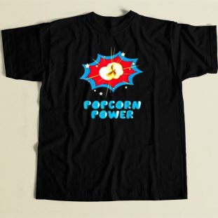 Popcorn Power Comic 80s Retro T Shirt Style