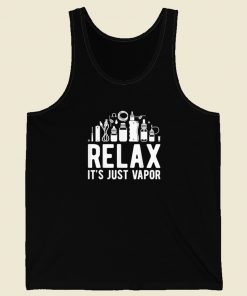 Relax It Just Vapor Funny 80s Retro Tank Top