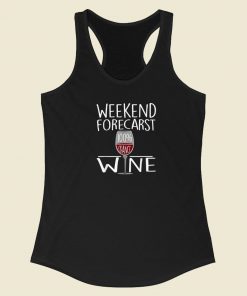 Weekend Forecast 100 Chance 80s Racerback Tank Top