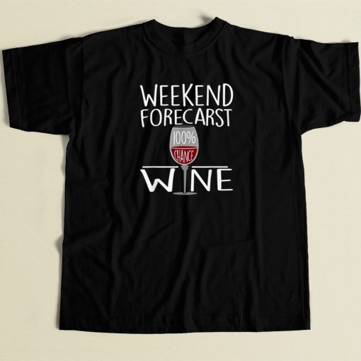 Weekend Forecast 100 Chance 80s Retro T Shirt Style