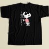 Cool Snoopy In Pink 80s T Shirt Style