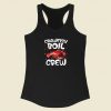 Crawfish Boil Crew Funny 80s Racerback Tank Top