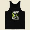 Eat All The Pickles Funny Dabbing 80s Retro Tank Top