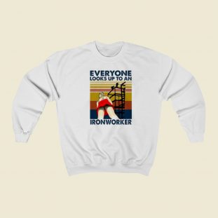 Everyone Looks To Ironworker Vintage 80s Sweatshirt Style