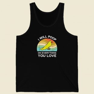 Funny Parrot I Will Poop 80s Tank Top