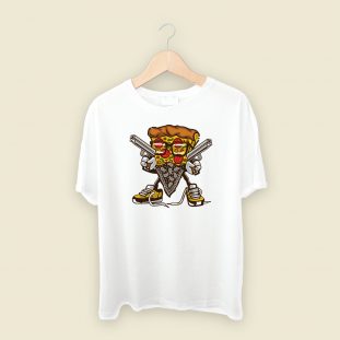 Gangsta Pizza Vintage 80s T Shirt Style