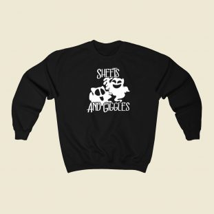 Ghost Sheets Giggles Pun Funny 80s Sweatshirts Style
