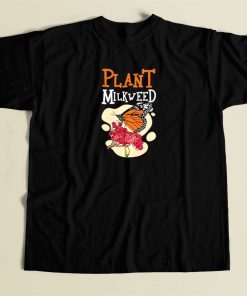 Plant Milkweed Butterfly 80s Retro T Shirt Style