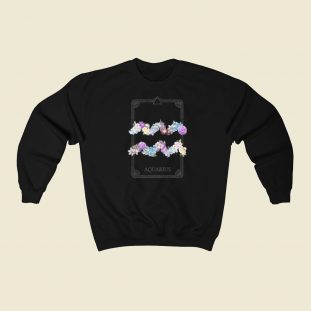Floral Zodiac Sign Aquarius 80s Sweatshirts Style