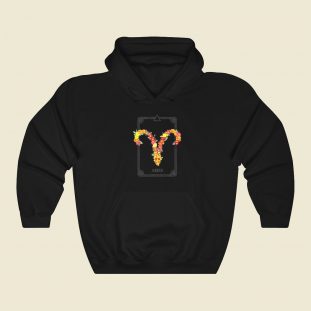 Floral Zodiac Sign Aries Hoodie Style