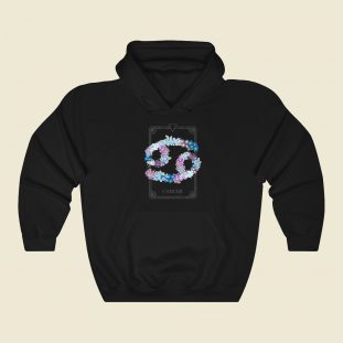Floral Zodiac Sign Cancer Hoodie Style