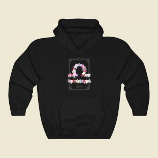Floral Zodiac Sign Libra Hoodie Style