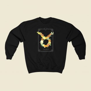 Floral Zodiac Sign Taurus 80s Sweatshirts Style