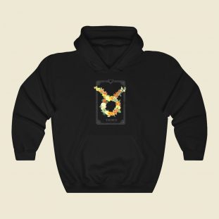 Floral Zodiac Sign Taurus Hoodie Style