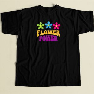 Flower Power Colorfully 80s T Shirt Style