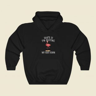 Funny Flamingo Putting Down Foot Hoodie Style