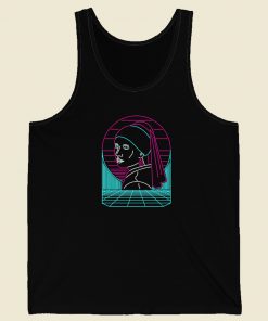 Girl With A Neon Earring 80s Tank Top