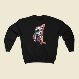 Glitch Skater Astronaut 80s Sweatshirts Style