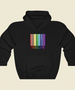 Rainbow Pride Priceless Barcode Hoodie Style