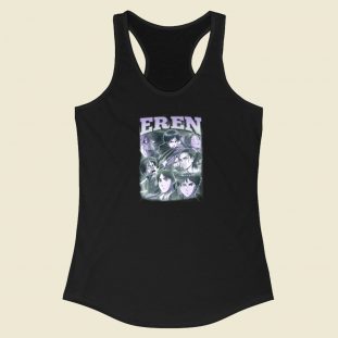 Eren Yeager Anime Racerback Tank Top On Sale