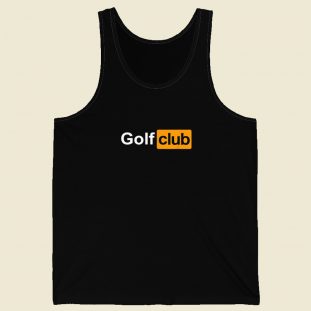 Funny Golf Club Logo Tank Top