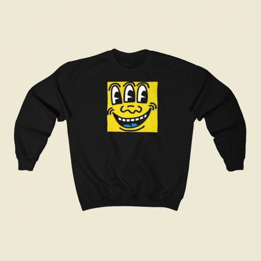 Keith Haring Smiley Face Sweatshirts Style On Sale