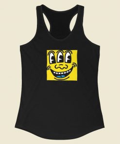 Keith Haring Smiley Face Racerback Tank Top On Sale