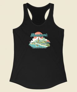 Welcome To Mountport Graphic Racerback Tank Top