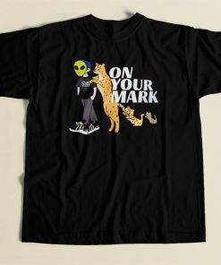 Alien And Panther On Your Mark T Shirt Style On Sale